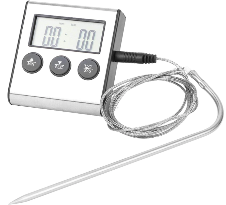 Termometru pentru carne cu afisaj si temporizator 0 250 grade C